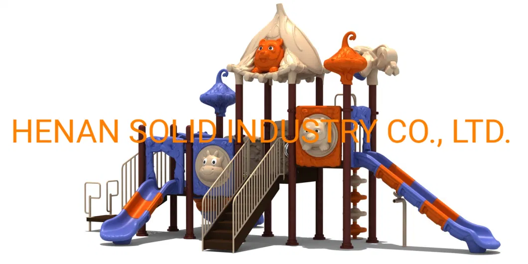 China Top High Quality Outdoor Playground Plastic Slide and Swing Kids Kindergarten Play Outdoor Equipment