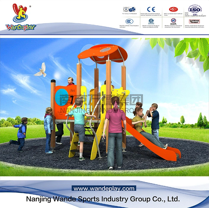 Outdoor Play Slide Kids Wood Toy Park Equipment