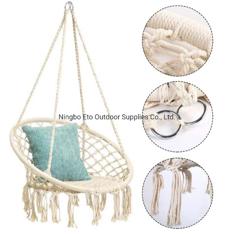 Cotton Rope Nest Swing Chair Hammock Hanging Swing with Tassel