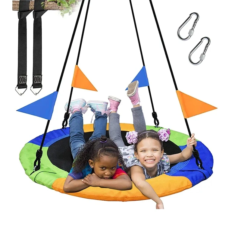 Hot Sale Round Outdoor Kids Garden Flying Saucer Tree Swing