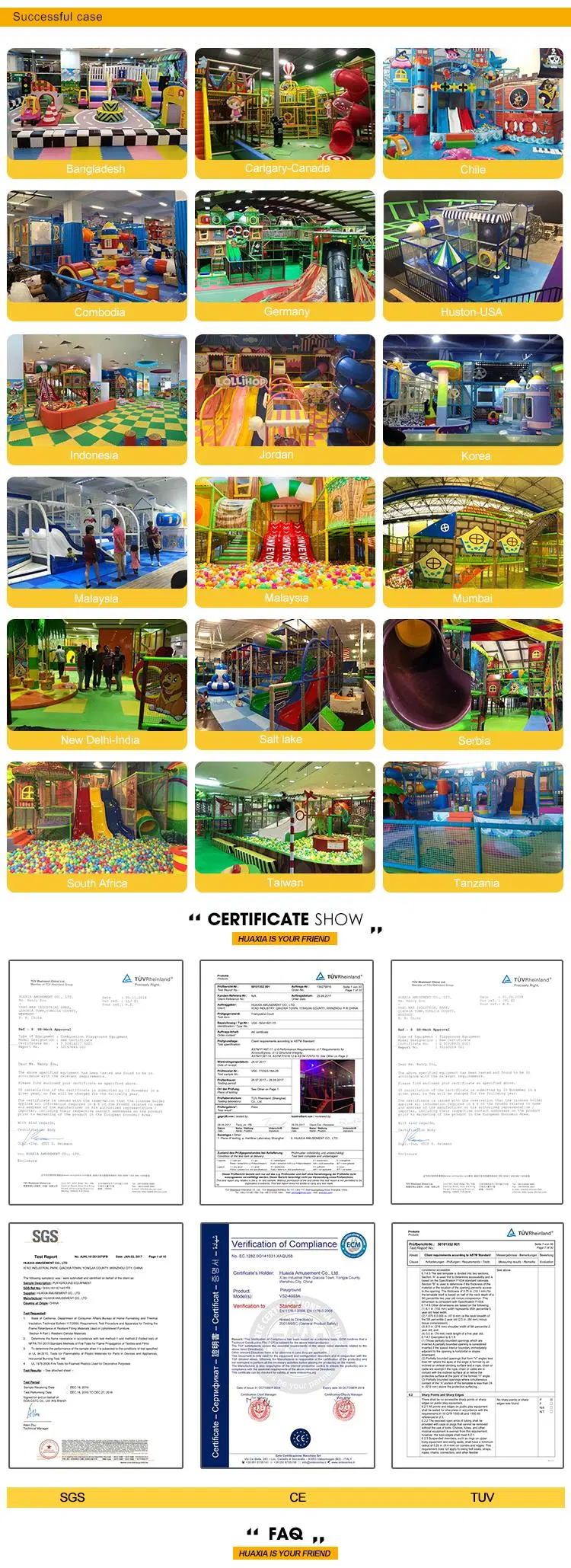Large Size Complex Amusement Park Children Sport Indoor Playground Equipment with Slide