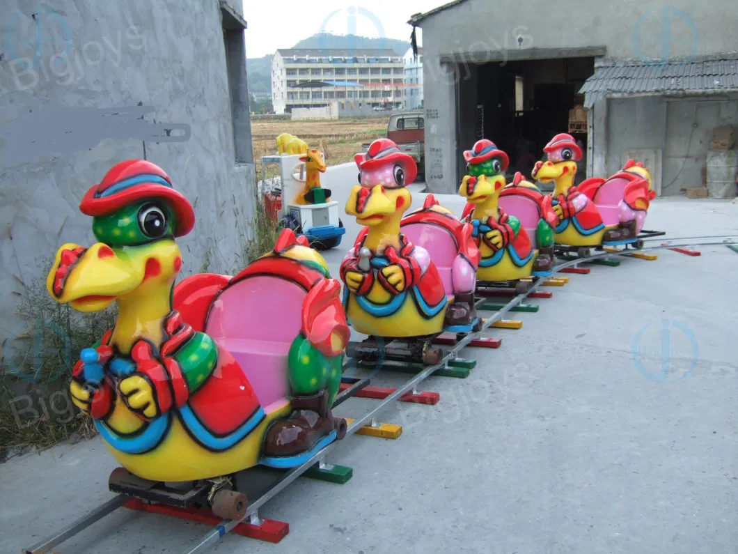 Children Amusement Park Mini Duck Animal Electric Train B Shape Track