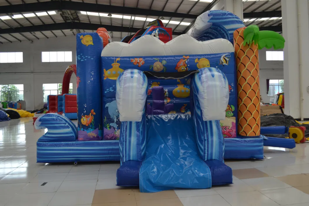 Inflatable Toy Ocean Park Combo Bounce Kids Playhouse Trampoline with Printing (AQ01524)