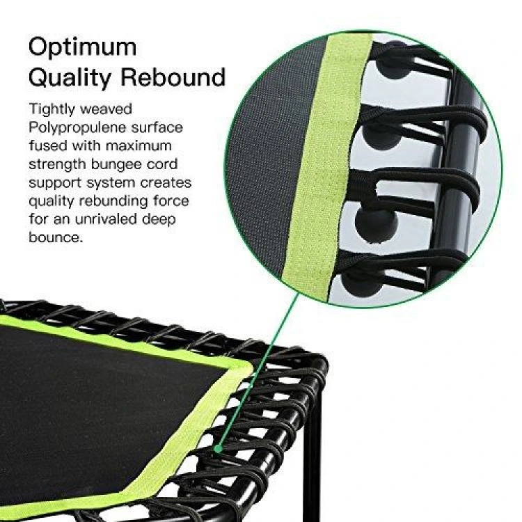 Portable Fitness Trampoline with Handrail Bar