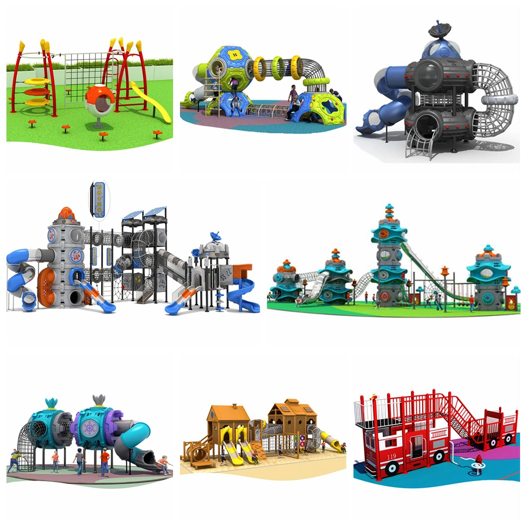 Outdoor Park Kids Playground Plastic Castle Slide Climbing Equipment Kl28