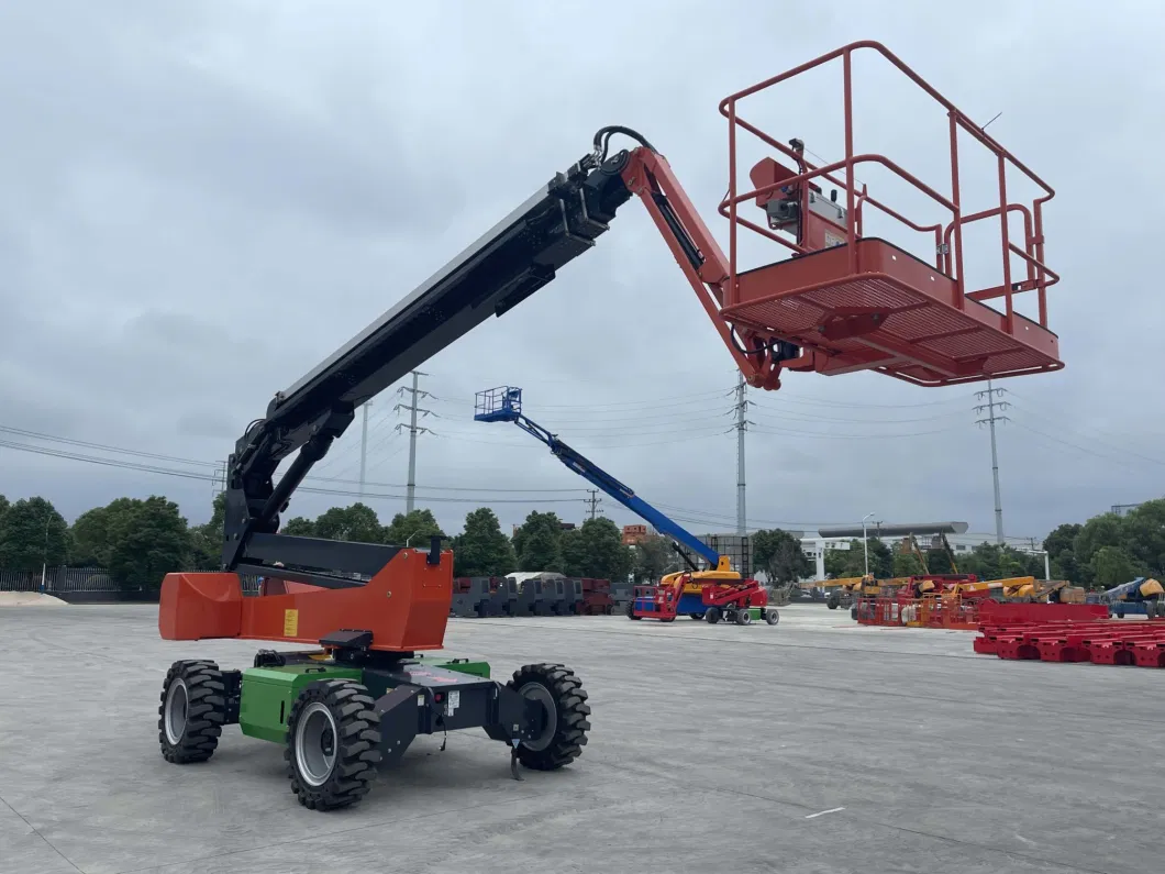 New Design 22m 24m 29m Telescopic Arm Cherry Picker 360 Turntable 270 Hanging Basket Rotation Self-Propelled Diesel/Lithium Hydraulic Boom Lift Manlift