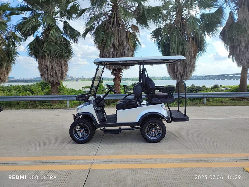 Cheap 4 Seater Street Legal Electric Golf Carts with Flip Flop Back Seat