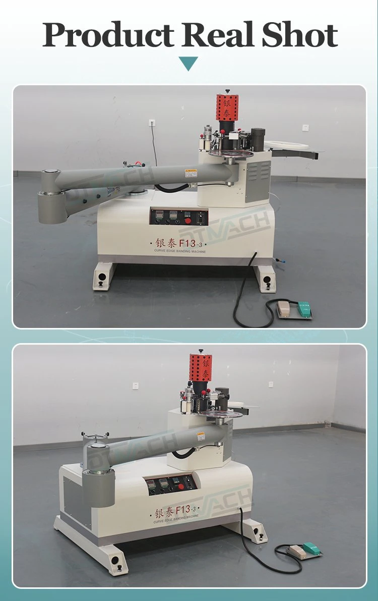 Multifunctional Rocker Arm Single Sided Curved Straight Manual PVC Edge Banding Machine