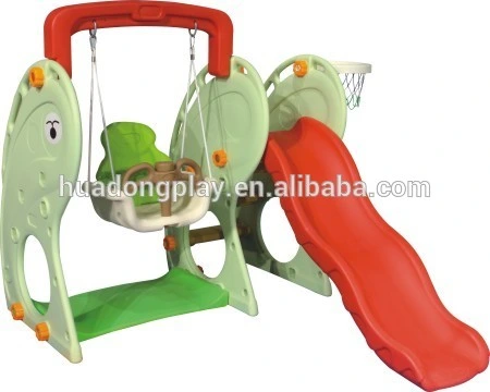 Garden Outdoor Playground Combination Plastic Kids Slide and Swing Set