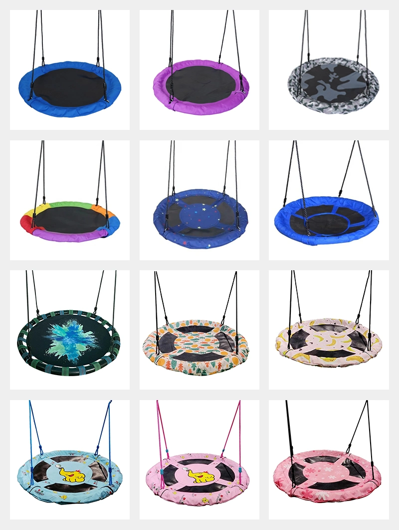 Soft 40 Inch Outdoor Foldable Saucer Round Mat Platform Flying Saucer Swing