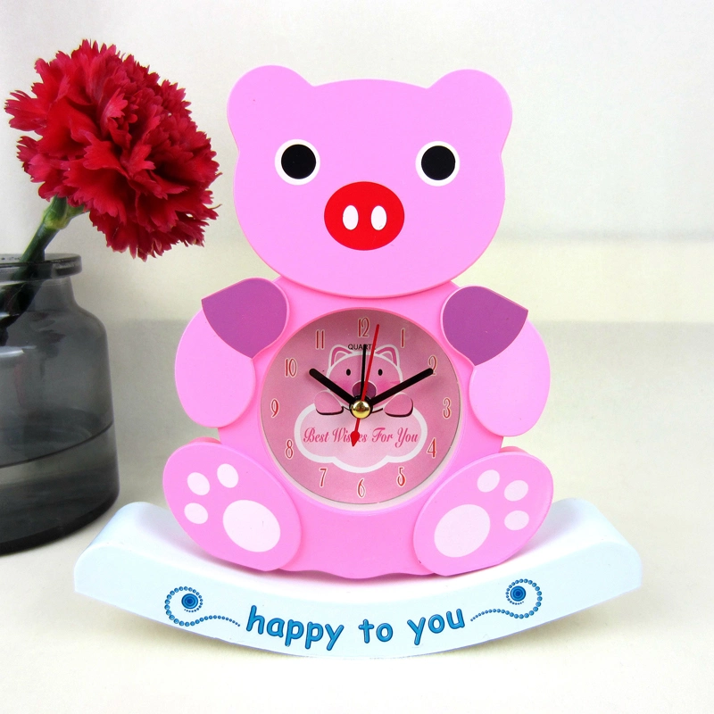 Factory Direct Sales Creative Cartoon Image Doraemon Hello Kitty Seesaw Shape Simple Cute Kids Alarm Clock Children Cartoon Clock