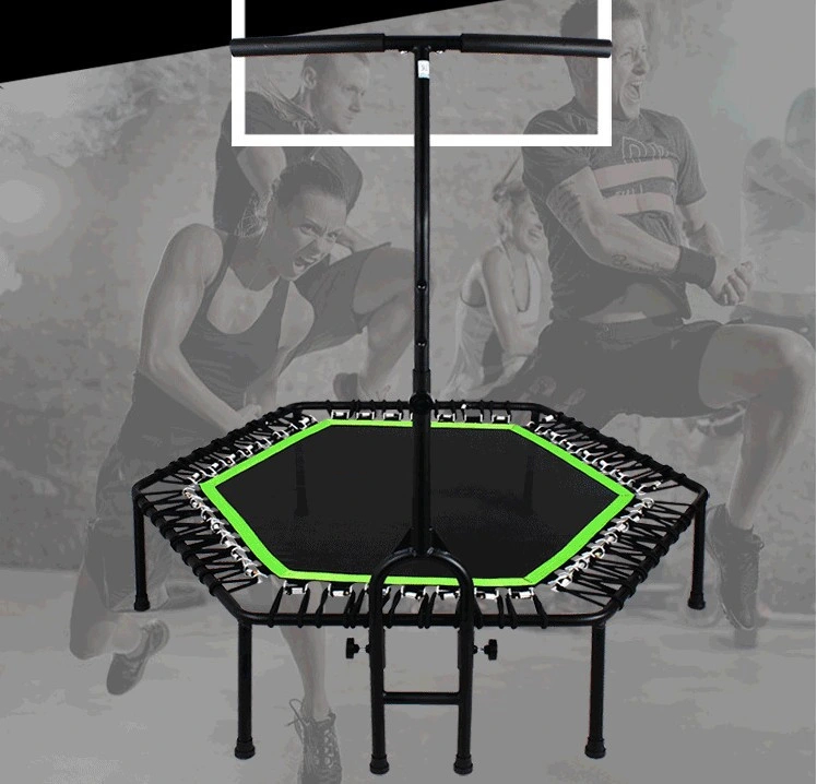 Fun Jump Mini Fitness Hexagon Trampoline with Handle