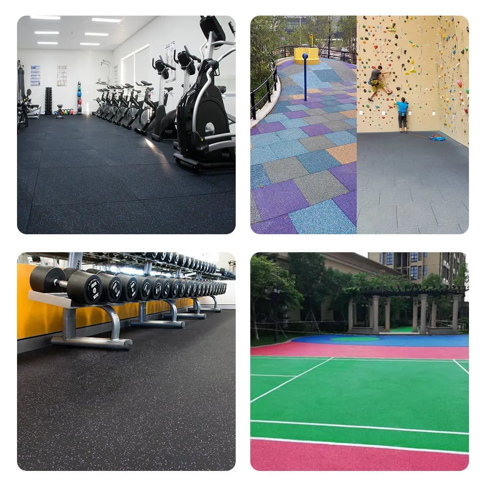 Anti-Slip EPDM Gym Rubber Flooring Rolls Tiles Sports Equipments Rubber Mat
