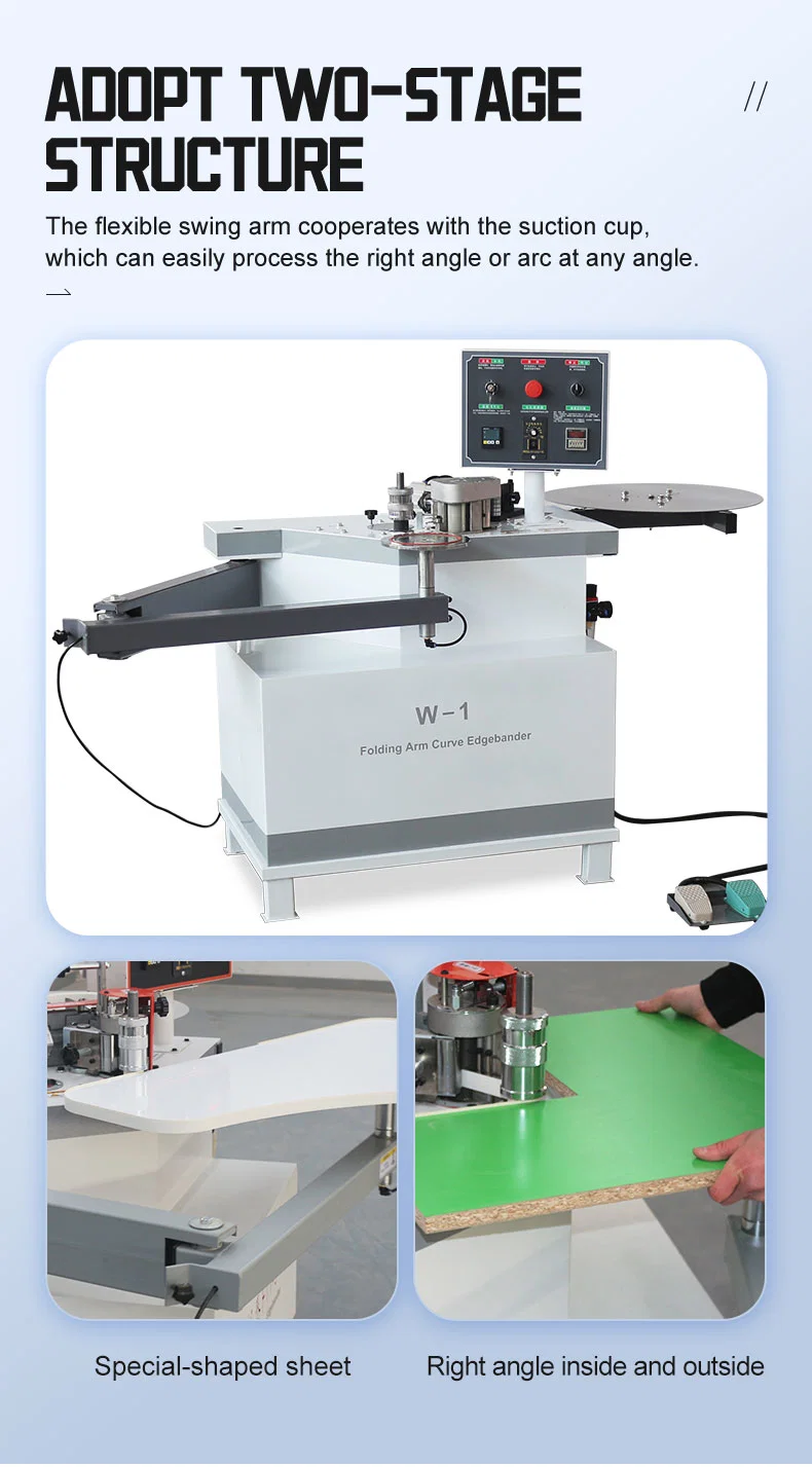 Dtmach W-1 Woodworking 2mm PVC Single Sided Curve Automatic Edge Banding Machine