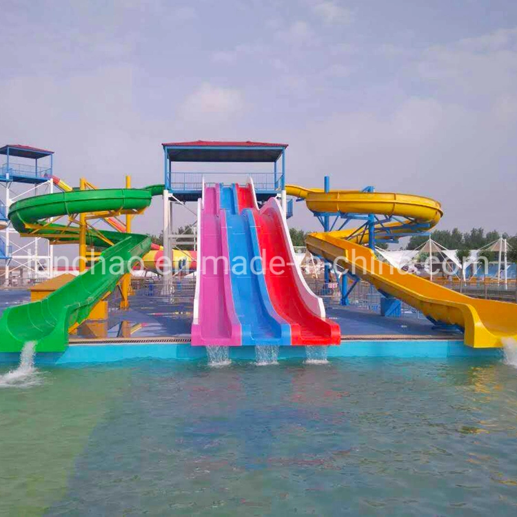 Fiberglass Outdoor Spiral Water Slide and Rainbow Slides Swimming Pool Slide