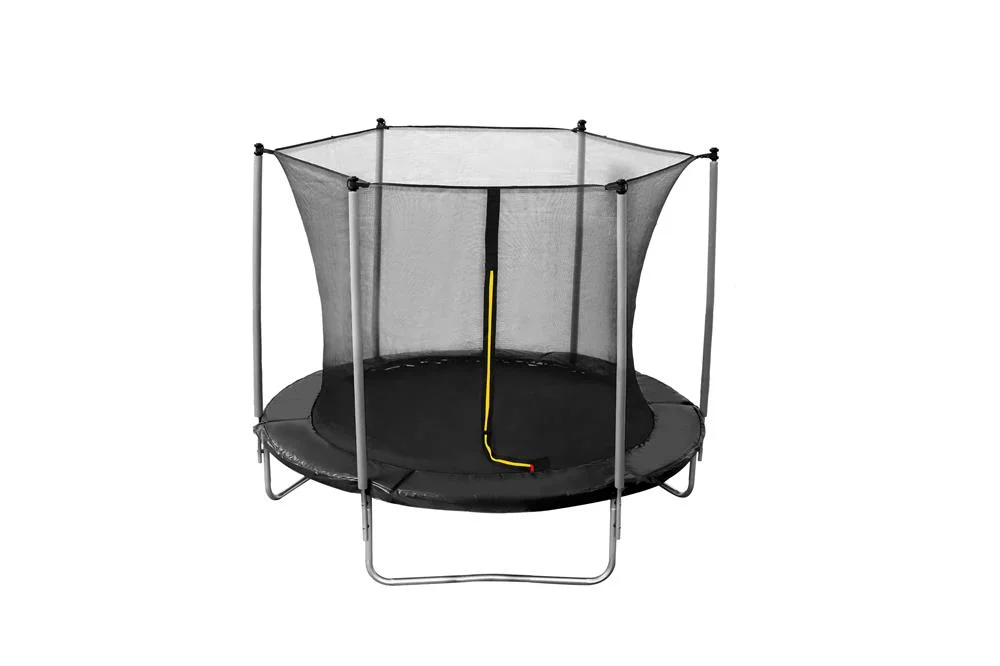 12-Foot Modern Ladder Trampoline with Safety Net Bounce