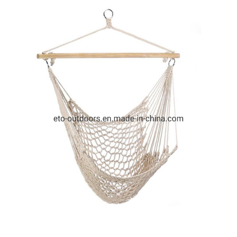 Portable Caribbean Polyester Cotton Rope Chair Swing