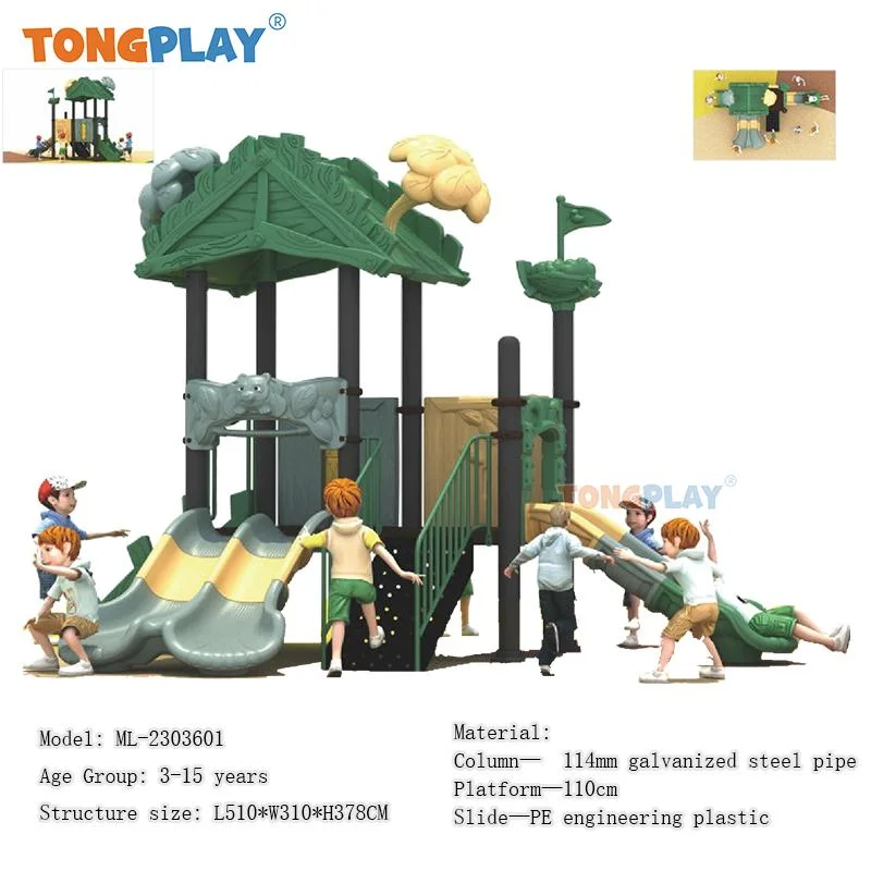 Children Outdoor Playground New Design Amusement Park Toys Playhouse Structure Plastic Slide