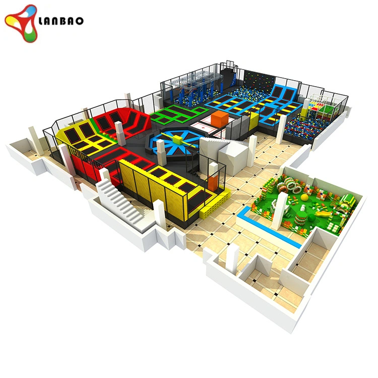Customized Made TUV and ASTM Standard Kids Indoor Trampoline Parks