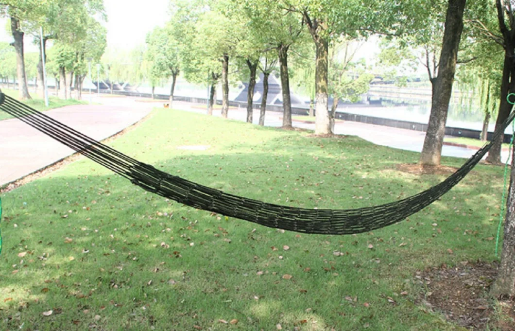 Portable Leisure Hanging Mesh Nylon Rope Hammock Swing Outdoor Garden Balcony Backyard Patio Wbb16933