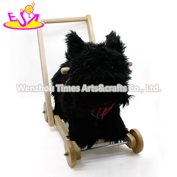 New Arrival Mini Size Plush Black Rocking Horse for Kids W16D114