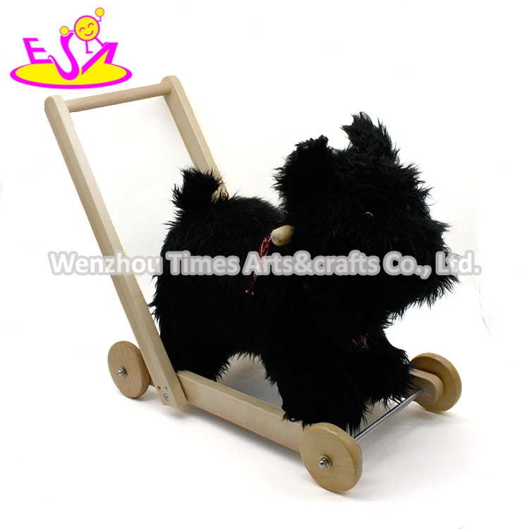 New Arrival Mini Size Plush Black Rocking Horse for Kids W16D114