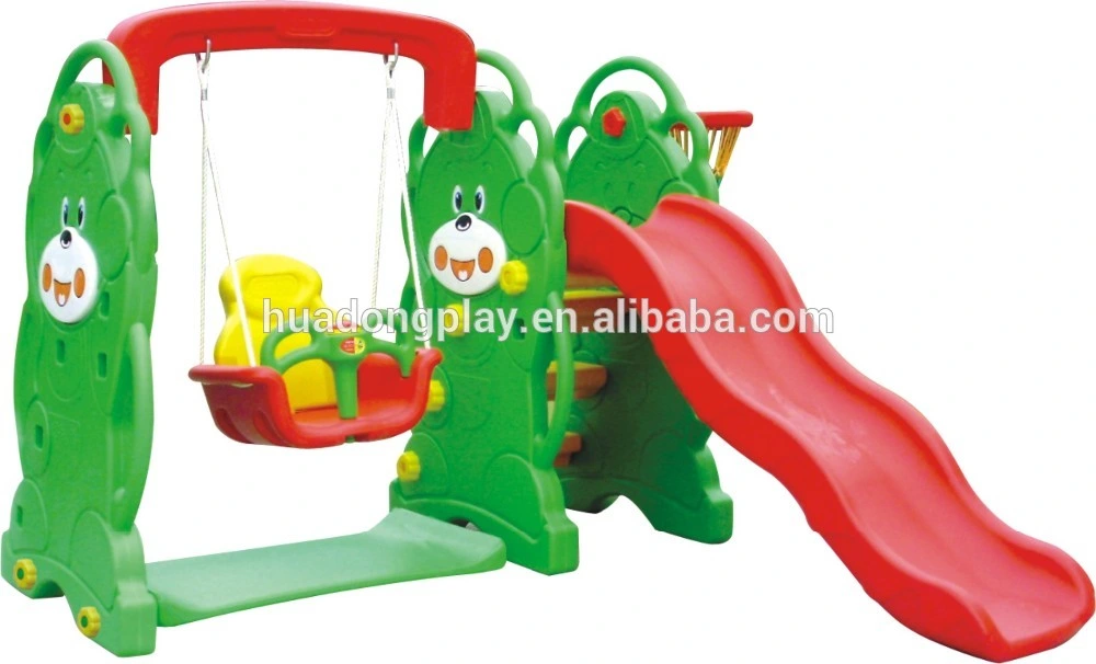 Garden Outdoor Playground Combination Plastic Kids Slide and Swing Set