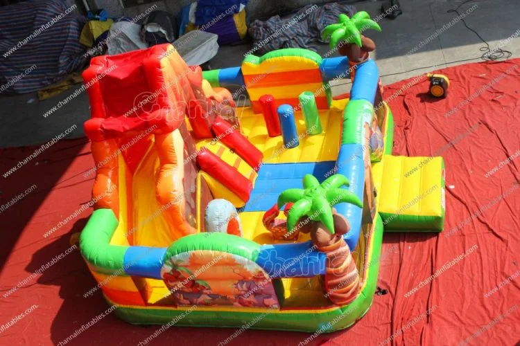 New Design Dinosaur Volcano Kids Playground Tyrannosaurus Rex Combo Jump Outdoor Bounce House Backyard Inflatable Bouncer
