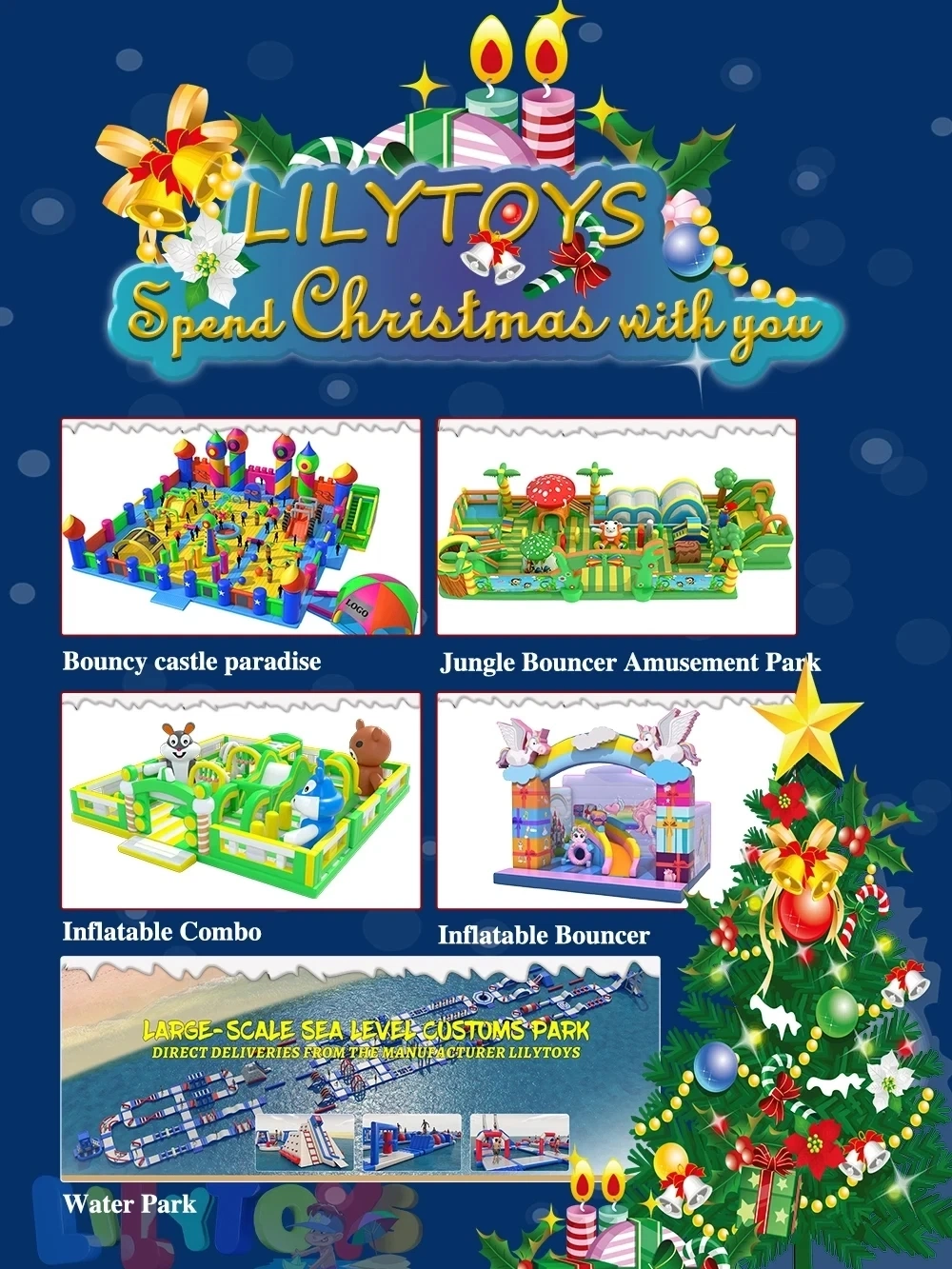 Lilytoys Newest Outdoor and Indoor Inflatable Theme Park Fun Playground