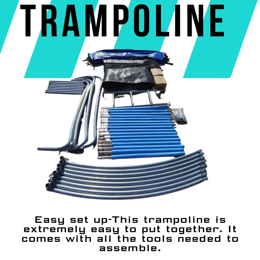 Trampolines, Safety Enclosure Net, Ladder Pole Safety Pad Jumping Mat Spring Pull T-Hook, Include All Accessories, Great Outdoor Backyard Wbb14472