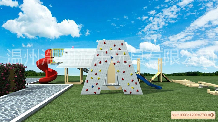 Preschool Outdoor Adventure Wooden Playground for Children