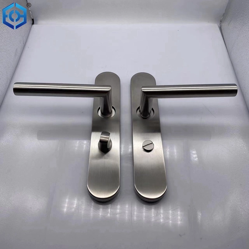 Stainless Steel Bathroom Swing Double Sided Long Plate Type Door Handle Lock