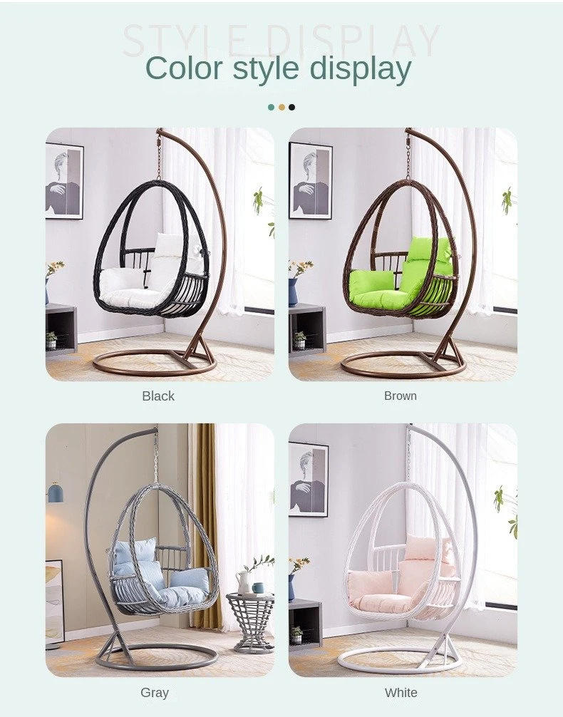 Garden Wicker Outdoor Furniture Single or Double Seater Outdoor Hammock Hanging Swing Chair