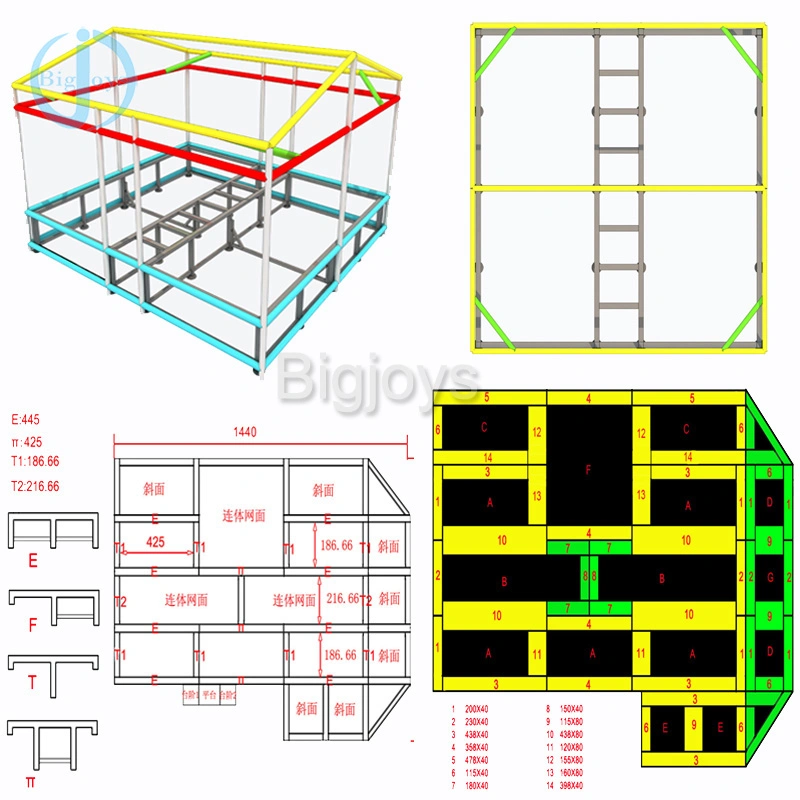 Large Commercial Indoor Trampoline Park (BJ-TP38)