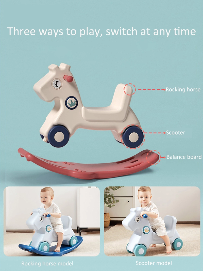 Wholesale Hot Sell Mechanical Rocking Horse Children Slide Rocking Horse Kids Deer Rocking Horse for Kindergarten Indoor Outdoor