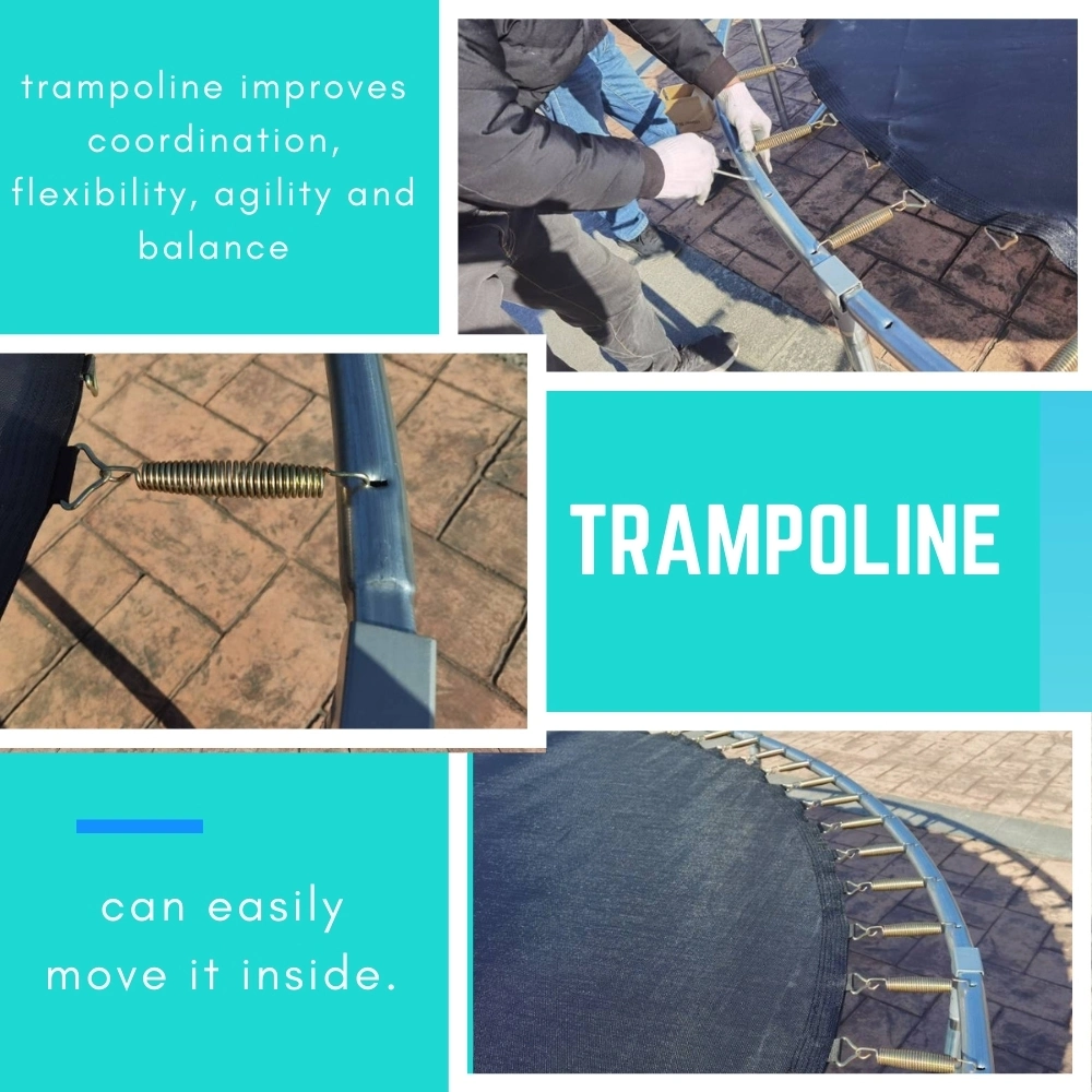 Trampolines, Safety Enclosure Net, Ladder Pole Safety Pad Jumping Mat Spring Pull T-Hook, Include All Accessories, Great Outdoor Backyard Wbb14472