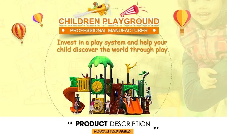 New Design Plastic Outdoor Playground Slide for Kids Play