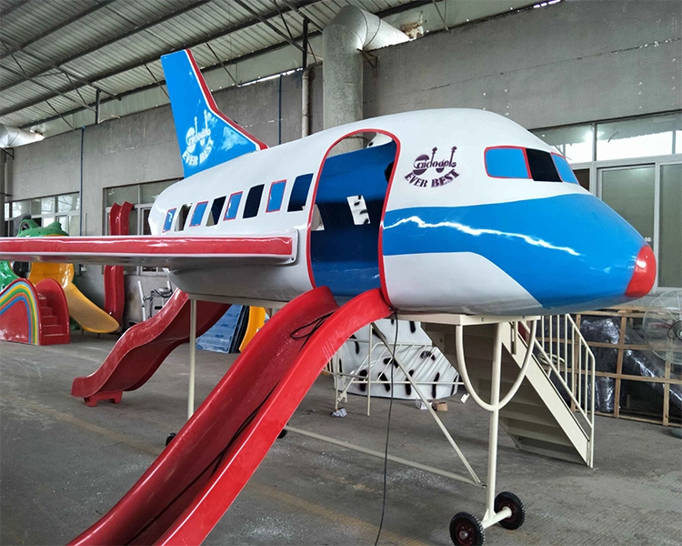 Hot Sale Fiberglass Airplane Outdoor Indoor Durable Kids Playground Equipment Used Park and Kindergarten (TY-41313)