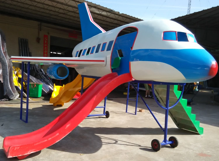 Hot Sale Fiberglass Airplane Outdoor Indoor Durable Kids Playground Equipment Used Park and Kindergarten (TY-41313)