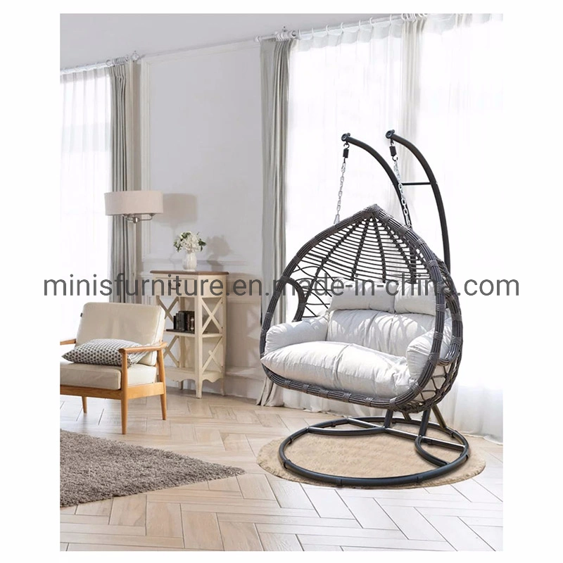 (MN-OSF24) Bestselling Outdoor Garden Chair Furniture Leisure Double Peple Rattan Swing