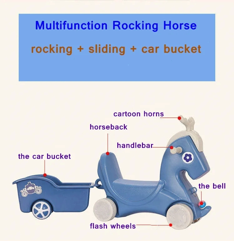 Newest Popular Design Animal Style Children Indoor Playground Rocking Horse Toy Baby Chair