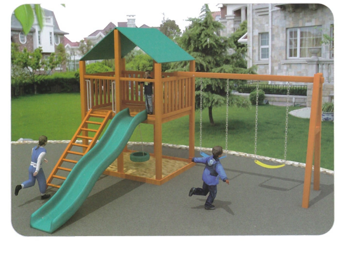 Wood Jungle Gym High Quality Backyard Children Wooden Climbing Frame with Swing