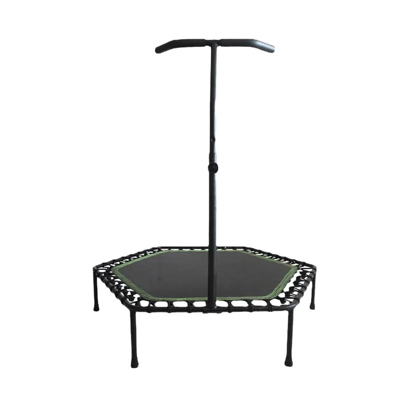 48&quot; Trampoline with Adjustable Handle Bar, Fitness Trampoline Bungee Rebounder