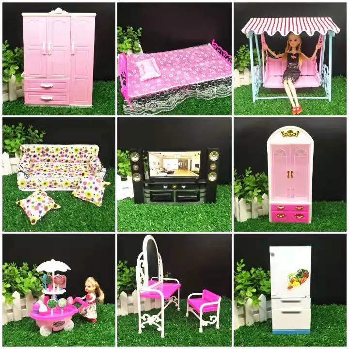 Beilinda Brand Plastic Toy Doll Accessory Bathroom Set for 1/6 Dolls
