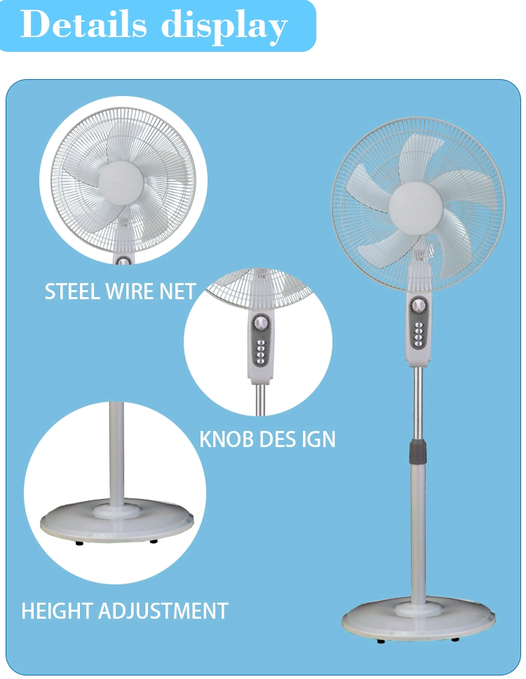 Cheap 16 Inch Stand Fan Latest Modern High Quality Low Noise 3 Adjust Speed Pedestal Stand Fan 360 Degree Oscillation Stand Fan