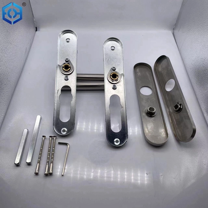 Stainless Steel Bathroom Swing Double Sided Long Plate Type Door Handle Lock