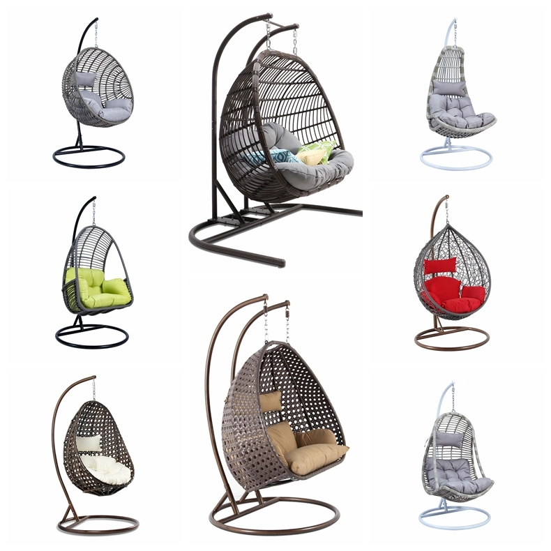 Outdoor Leisure Furniture Folding Double Swing Chair Hanging Egg Chair