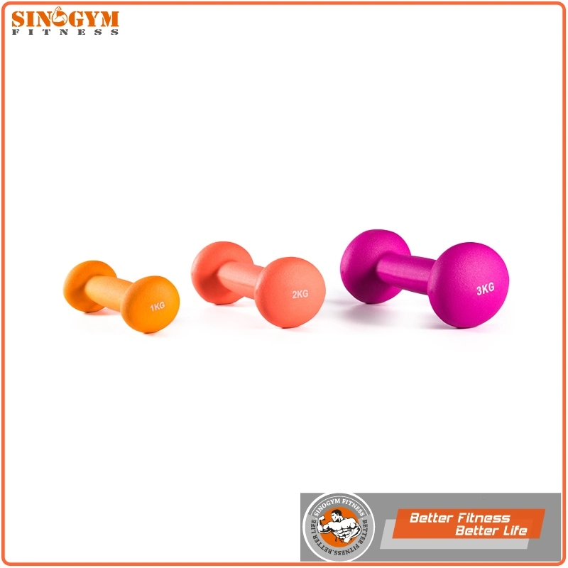 Neoprene Coated Straight Handle Oval End Dumbbell