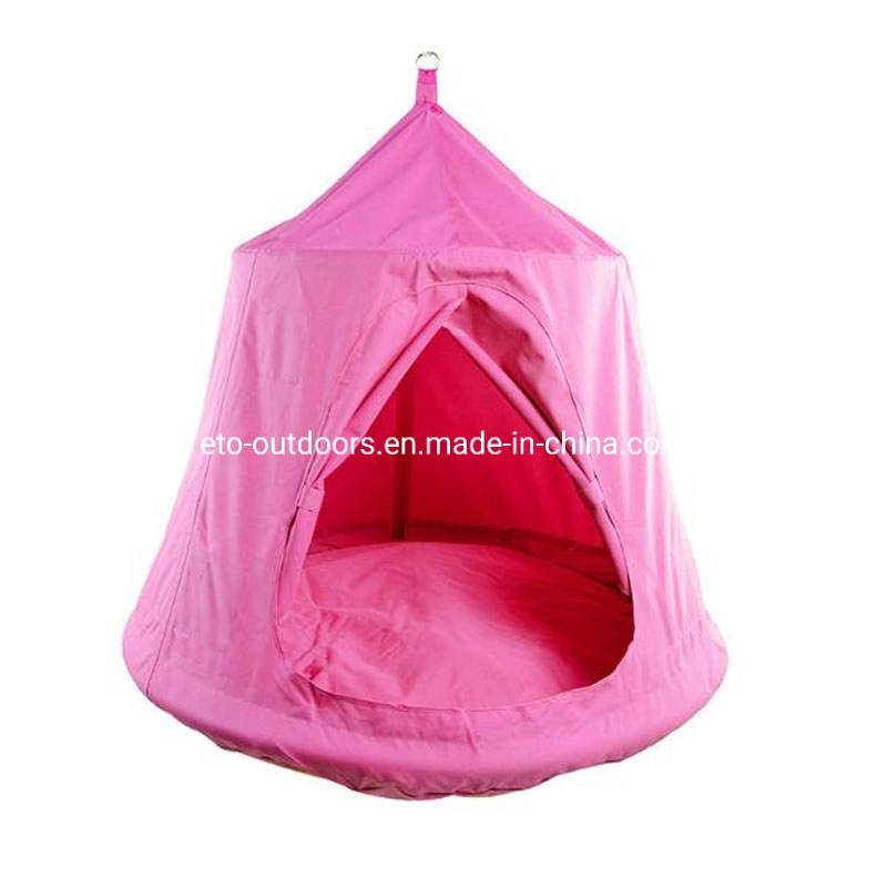 Portable Hanging Tree Tent Hammock Chair LED Decoration Lights Swing Play House with Inflatable Cushion for Adult and Kids