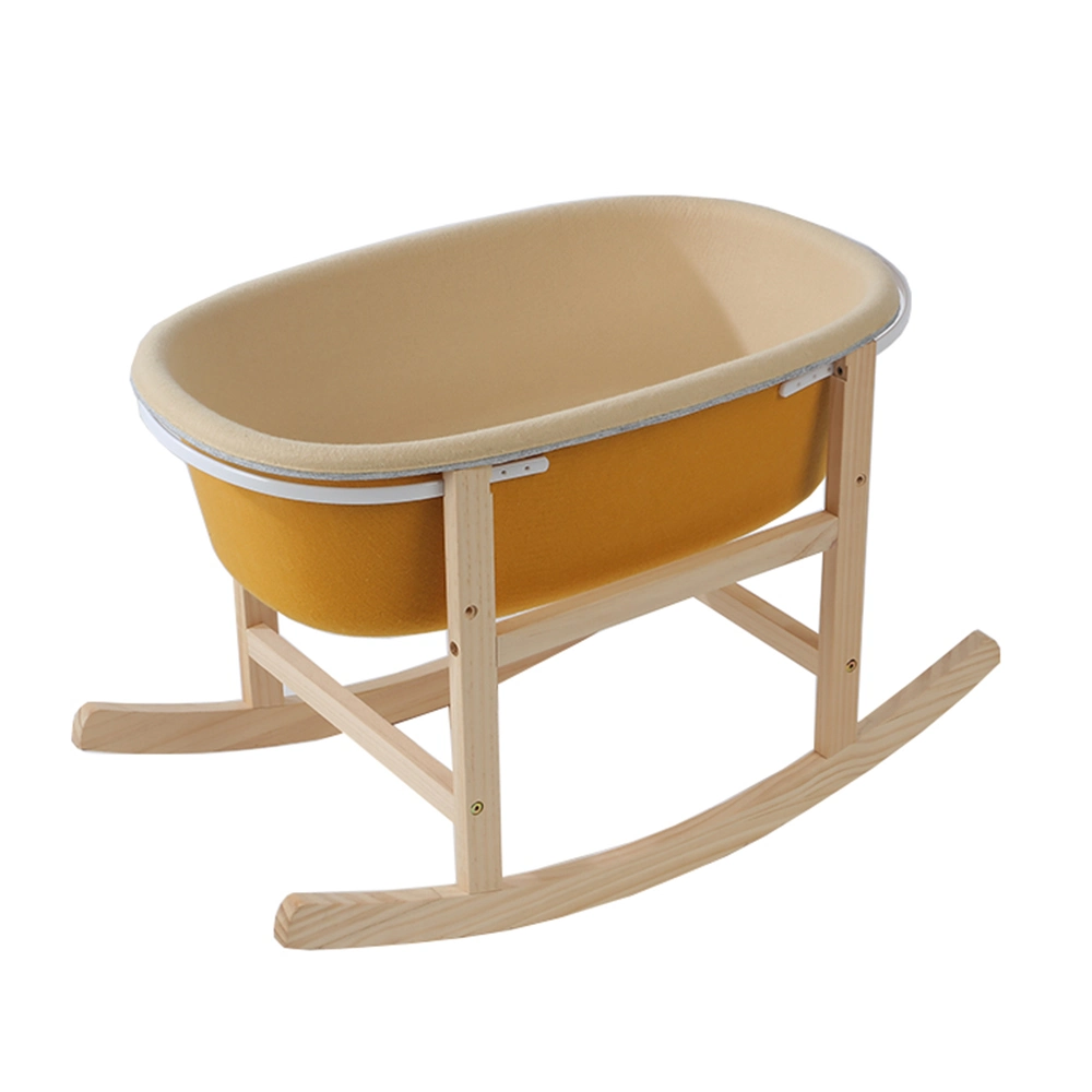 High Quality Portable Eco-Friendly Baby Swing Bed New Design Yellow Mutifunction Felt Newborn Baby Cribs